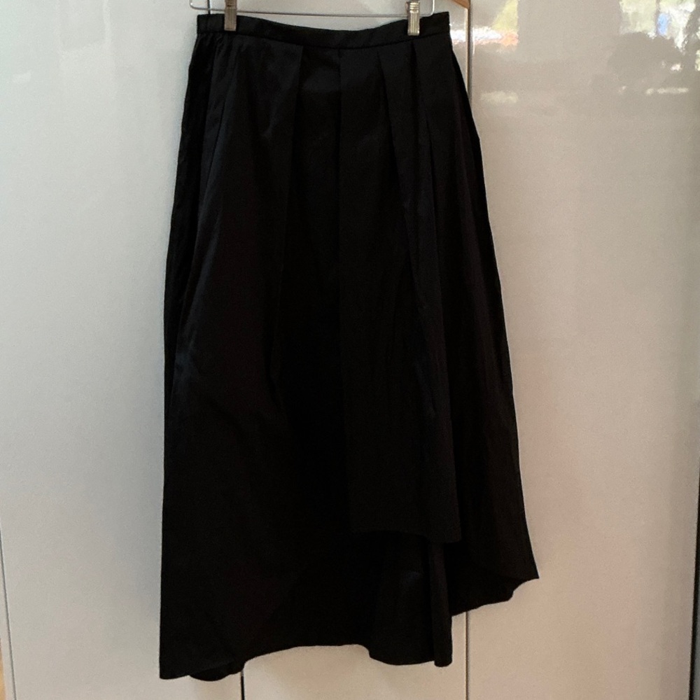 Alex Evenings Taffeta Black High-Low Skirt